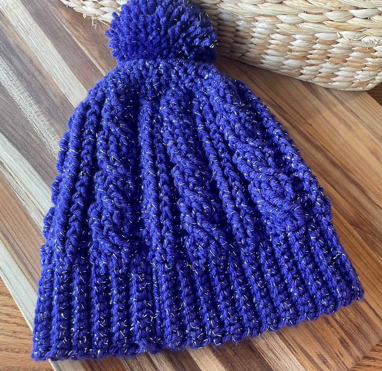 Handcrafted Crochet Cable Hat - Perfect for Cold Weather