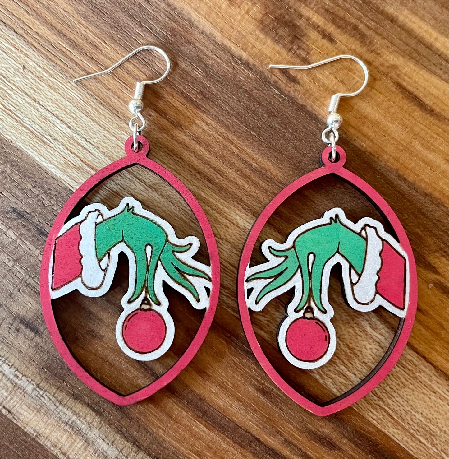 Handmade Grinchmas Earrings - Festive Holiday Jewelry