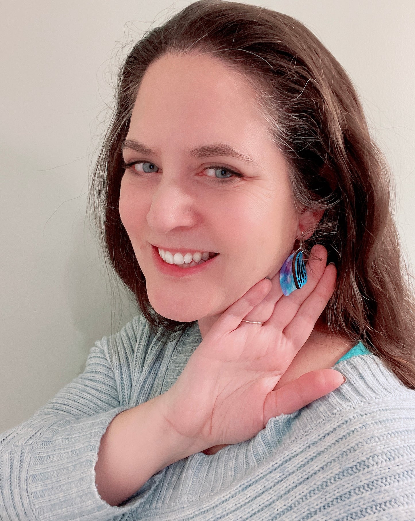 Butterfly Flutter Earrings - Handpainted & Hypoallergenic