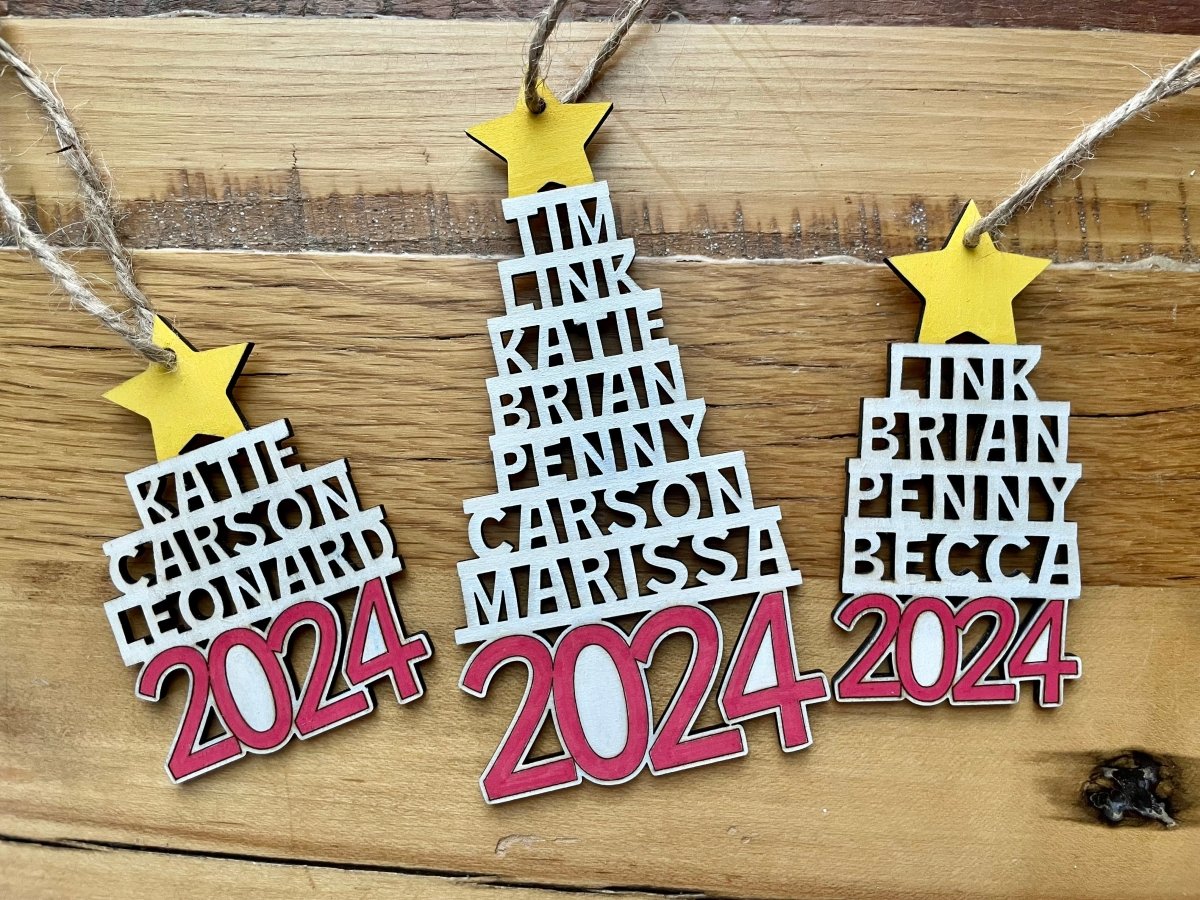 Family Name Christmas Tree Ornament | Perfect for Gifts