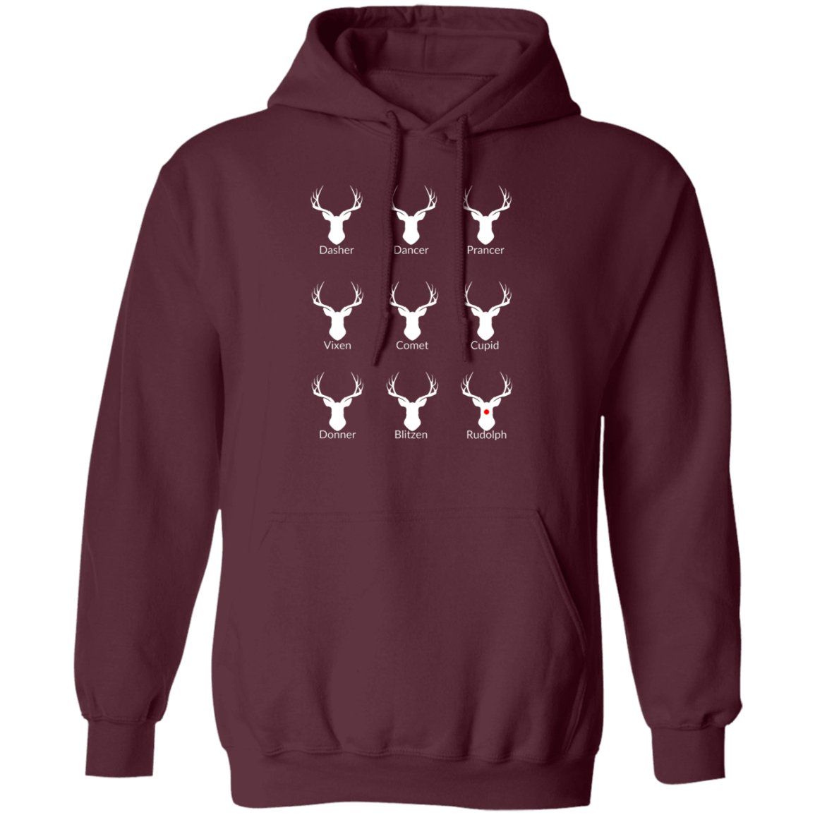 Nice List Reindeer Hoodie | Donner spelling