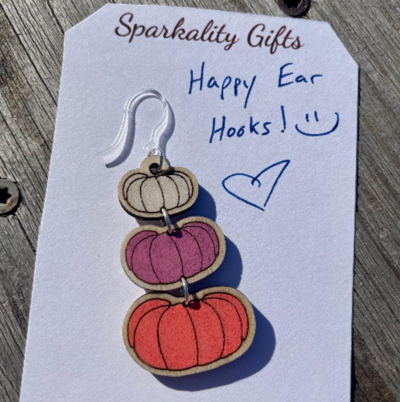 Handmade Pumpkin Drop Earrings | Fall Accessories