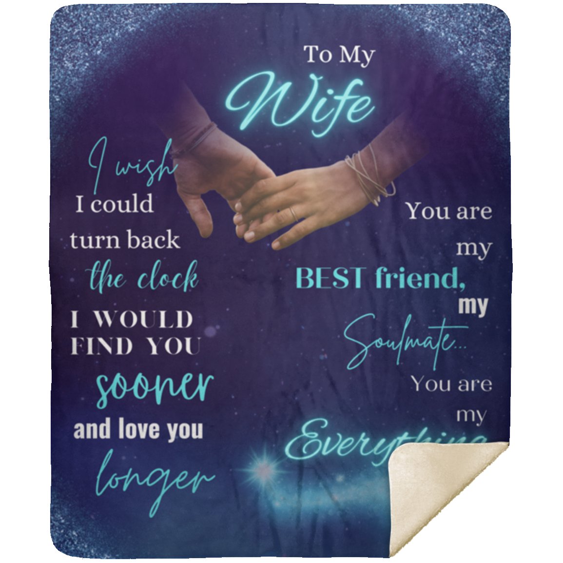 TO MY WIFE | MY EVERYTHING | PREMIUM MINK SHERPA BLANKET 50X60