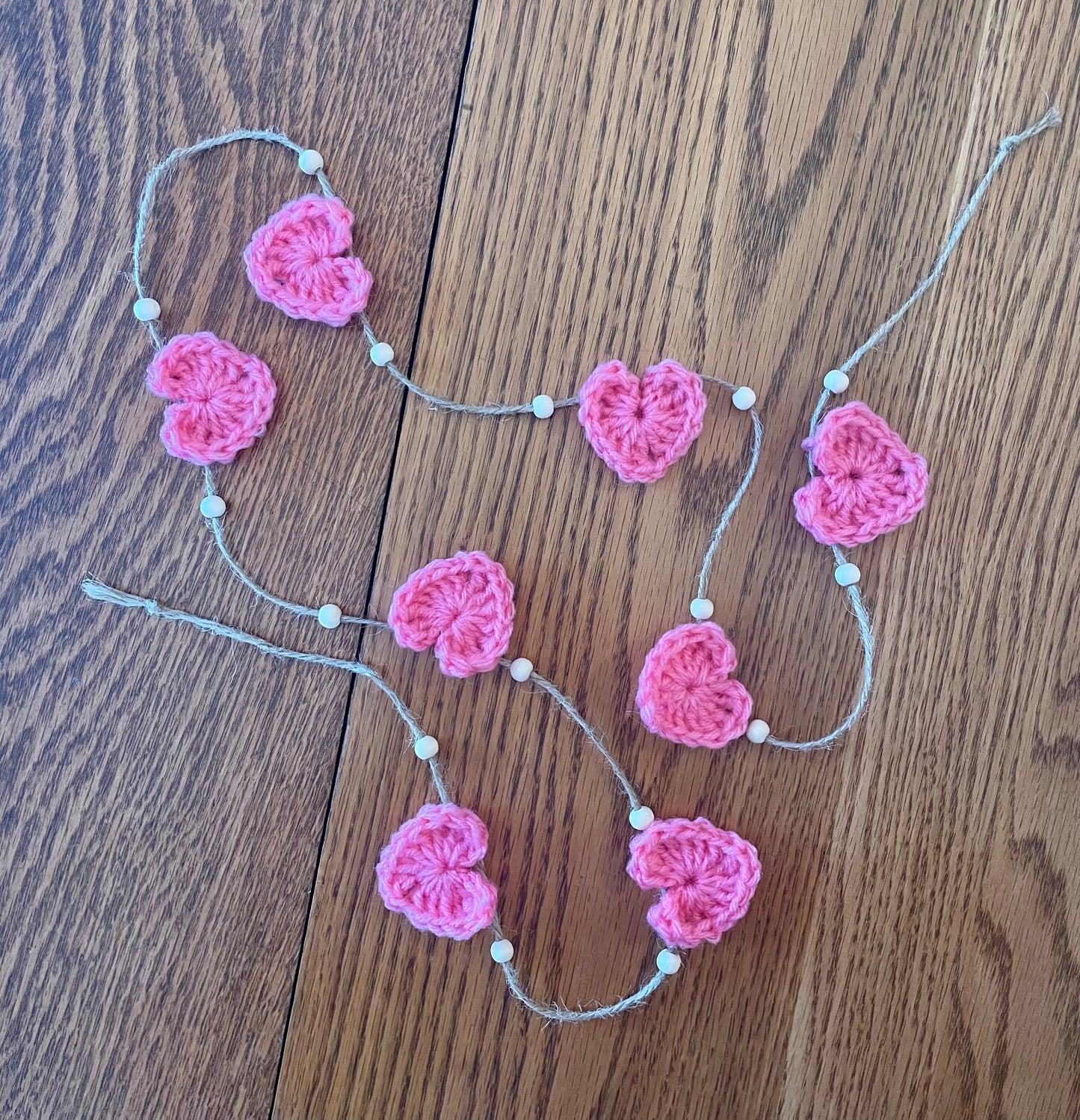Crocheted Heart Garland | Handmade Cozy & Seasonal Home Decor