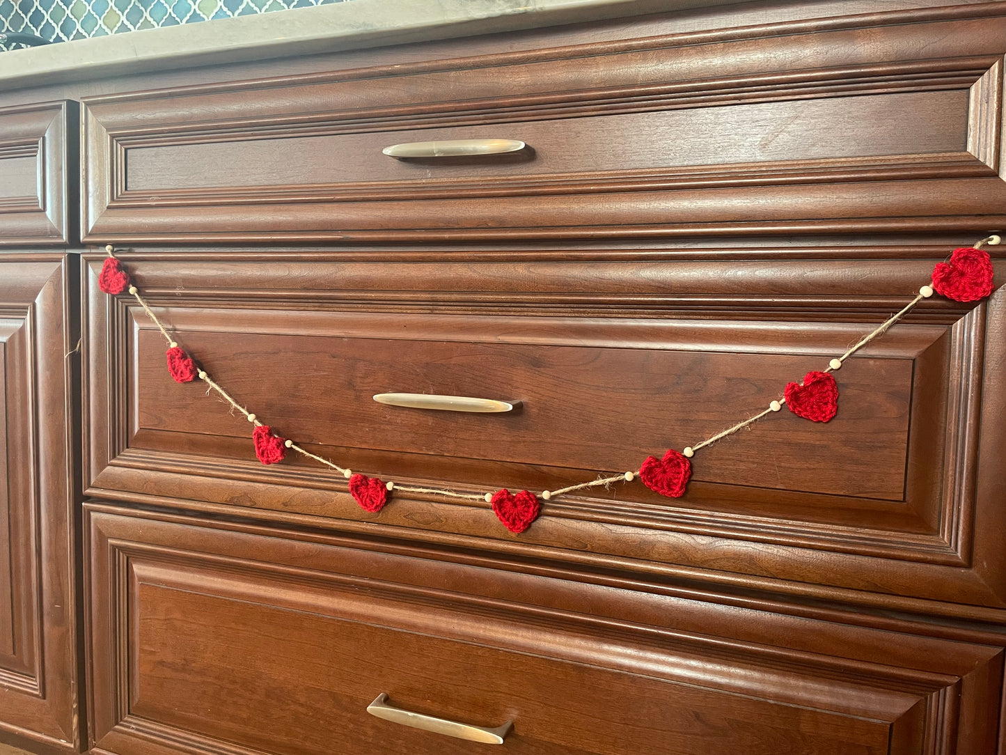 Crocheted Heart Garland | Handmade Cozy & Seasonal Home Decor