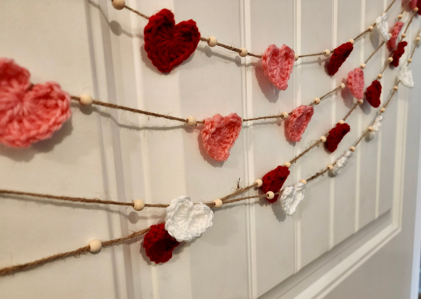 Crocheted Heart Garland | Handmade Cozy & Seasonal Home Decor