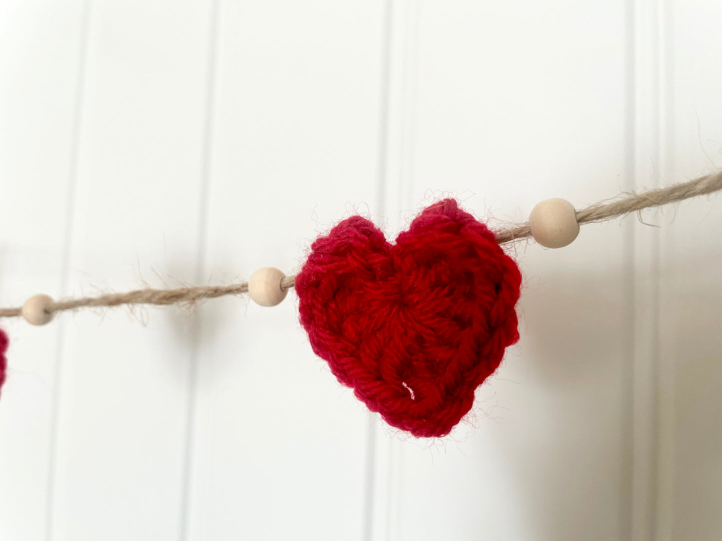 Crocheted Heart Garland | Handmade Cozy & Seasonal Home Decor