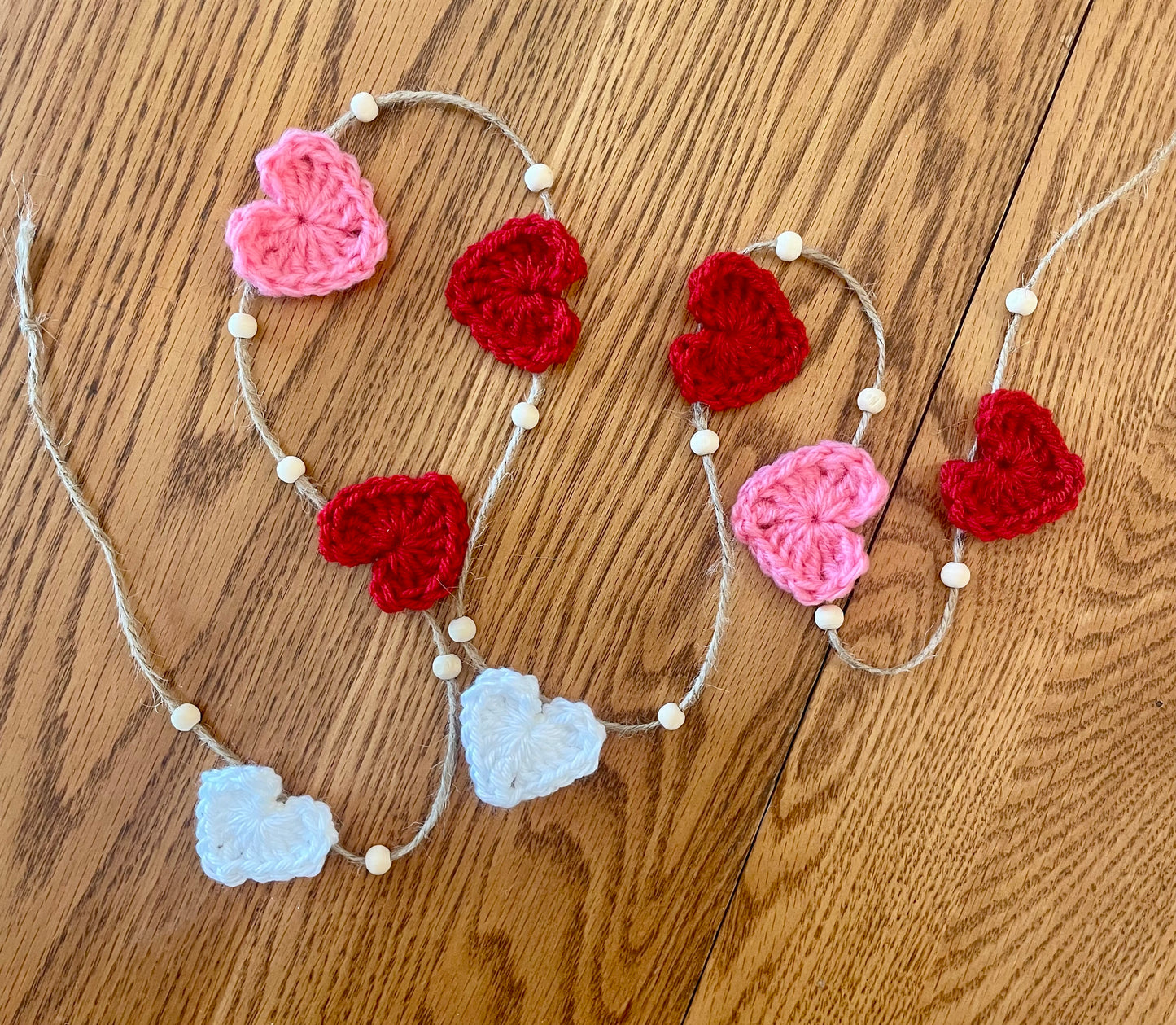 Crocheted Heart Garland | Handmade Cozy & Seasonal Home Decor