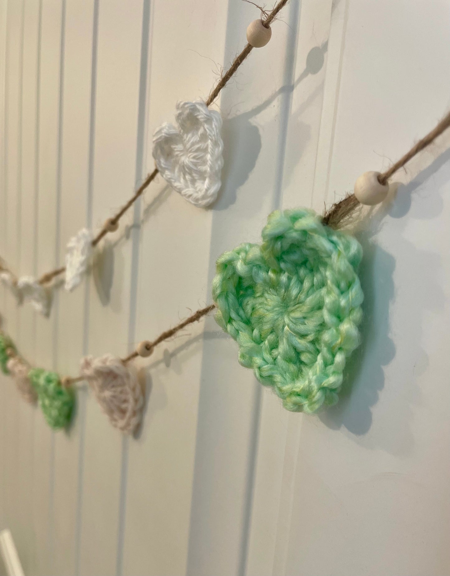 Crocheted Heart Garland | Handmade Cozy & Seasonal Home Decor