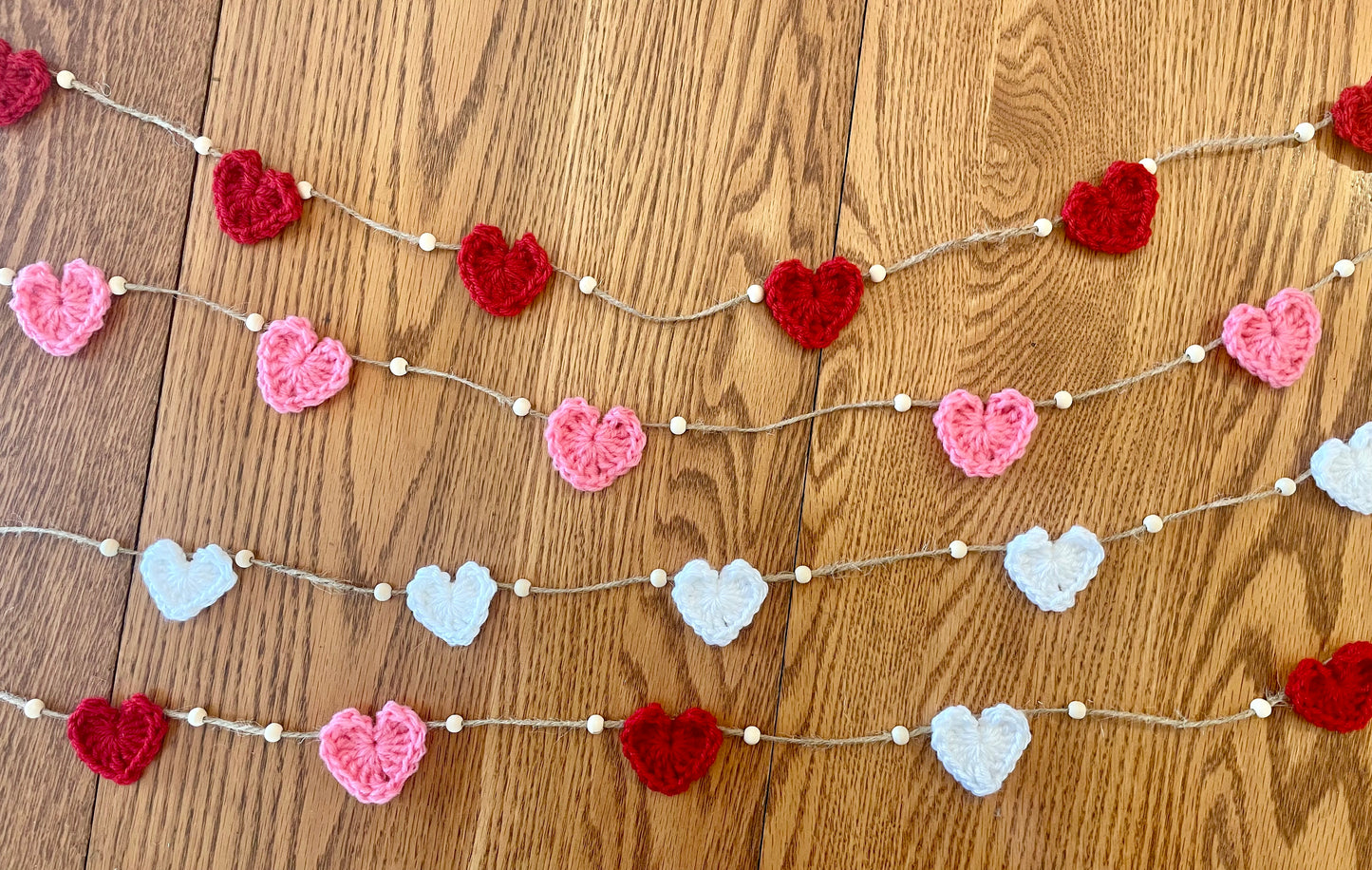 Crocheted Heart Garland | Handmade Cozy & Seasonal Home Decor
