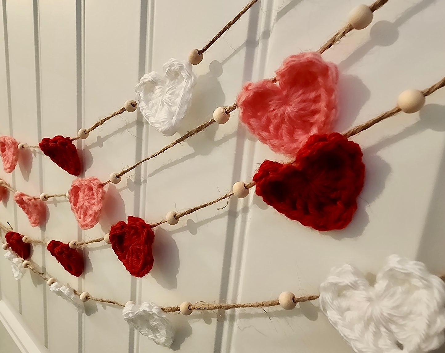 Crocheted Heart Garland | Handmade Cozy & Seasonal Home Decor