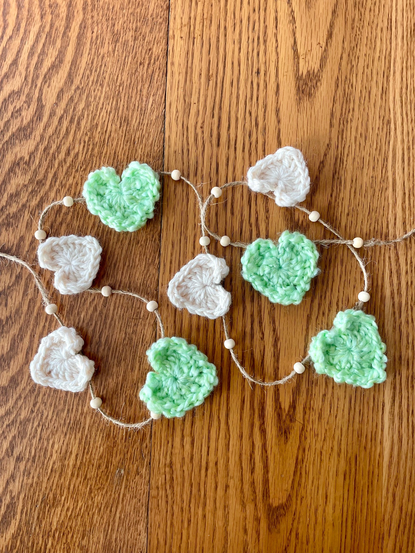 Crocheted Heart Garland | Handmade Cozy & Seasonal Home Decor