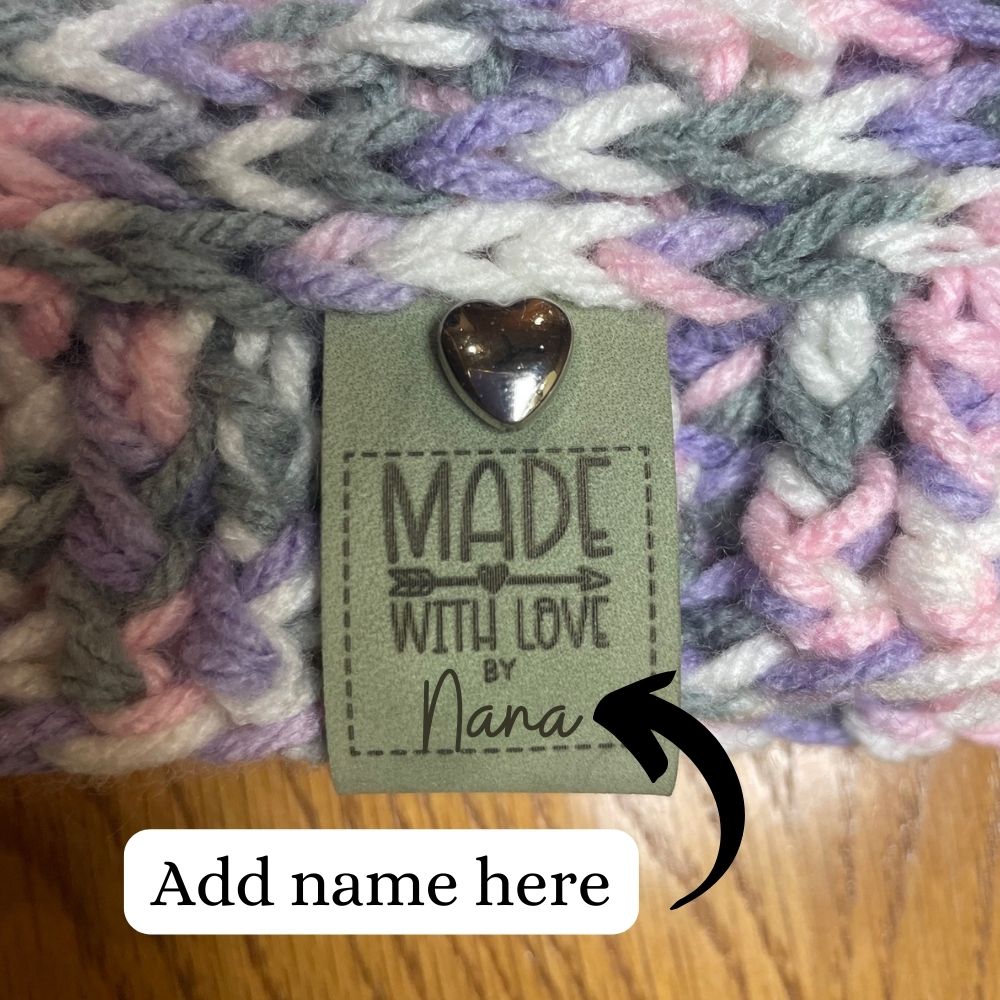 Handcrafted US Leather Tags (4 piece set) | Made with Love | Personalization Option