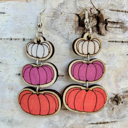Pumpkin Drop Earrings | Handmade Fall Jewelry with Hypoallergenic Hooks