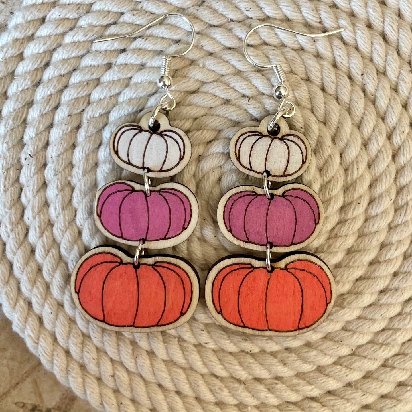 Pumpkin Drop Earrings | Handmade Fall Jewelry with Hypoallergenic Hooks