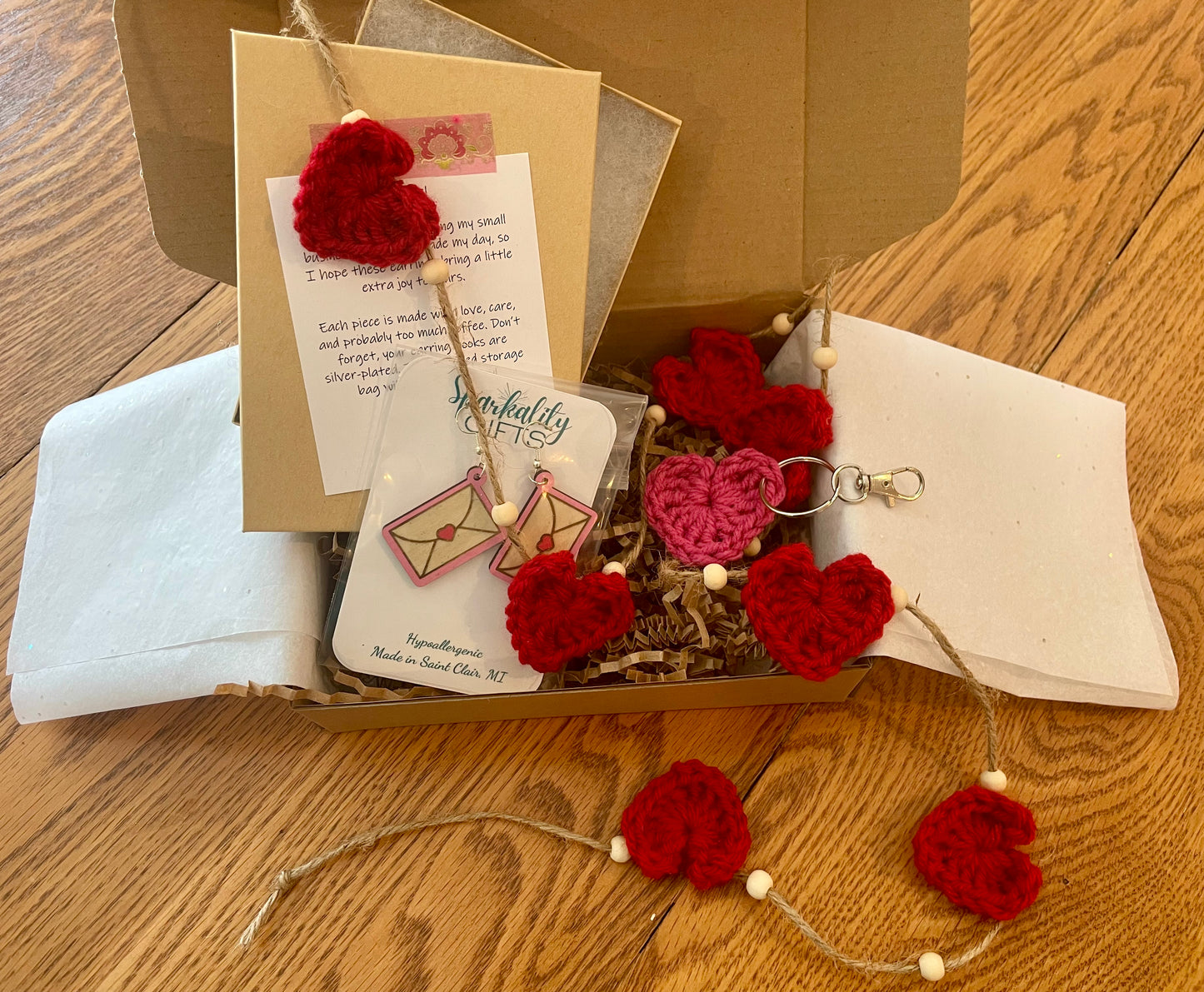 Build Your Own Valentine Gift Box | Handmade Crochet & Earrings