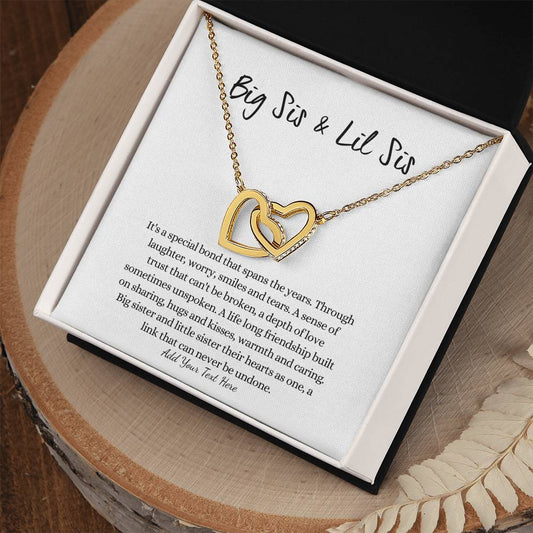 Sister Necklace | Interlinking Hearts | A Special Bond | Personalized Option