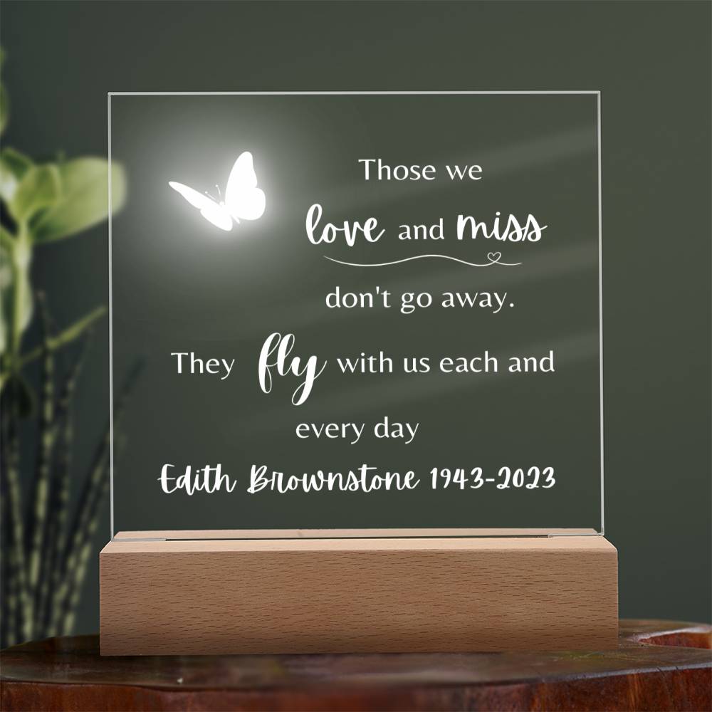 Memorial Acrylic Plaque | Personalized | Those We Love