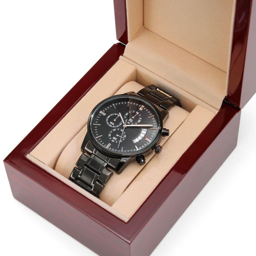 Customizable Engraved Black Watch