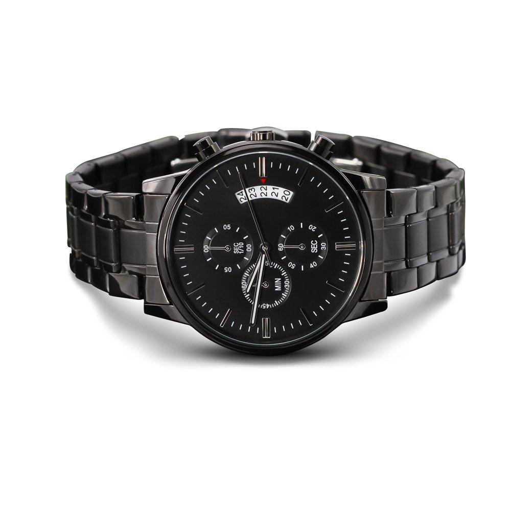 Customizable Engraved Black Watch