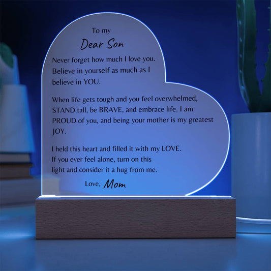 Dear Son | Heart Night Lamp | LED | From Mom