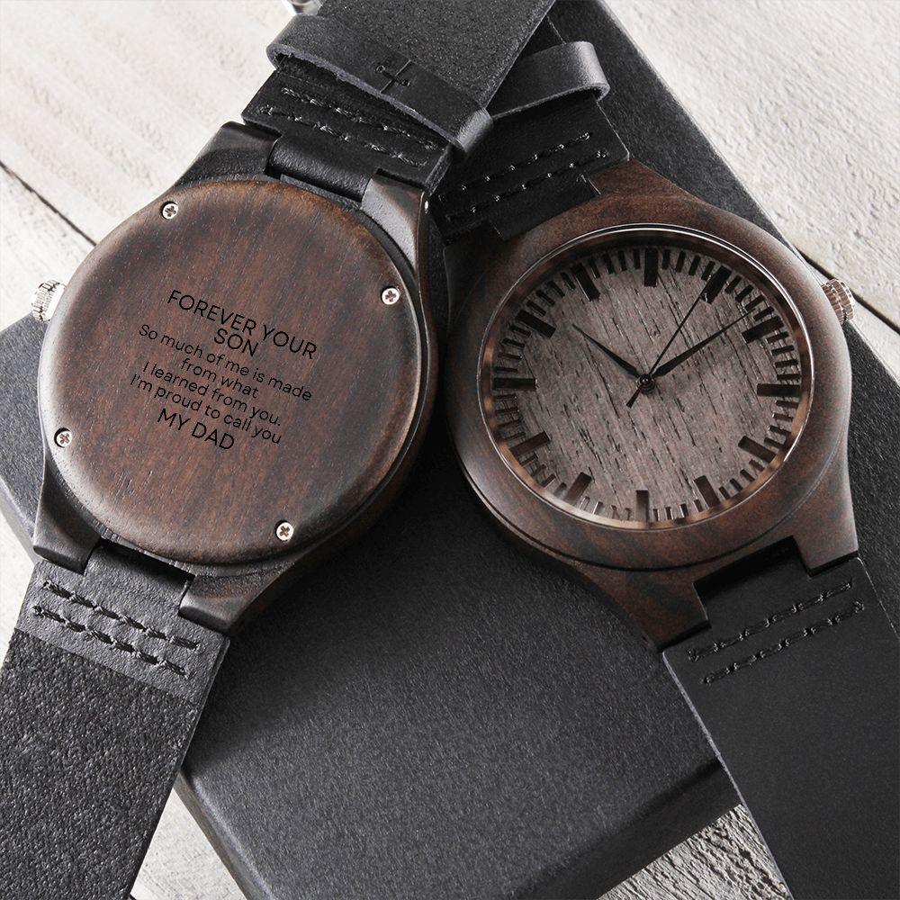 FOREVER YOUR SON | ENGRAVED WOODED WATCH