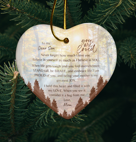 Heart Ornament for Son or Grandson | Woods Design