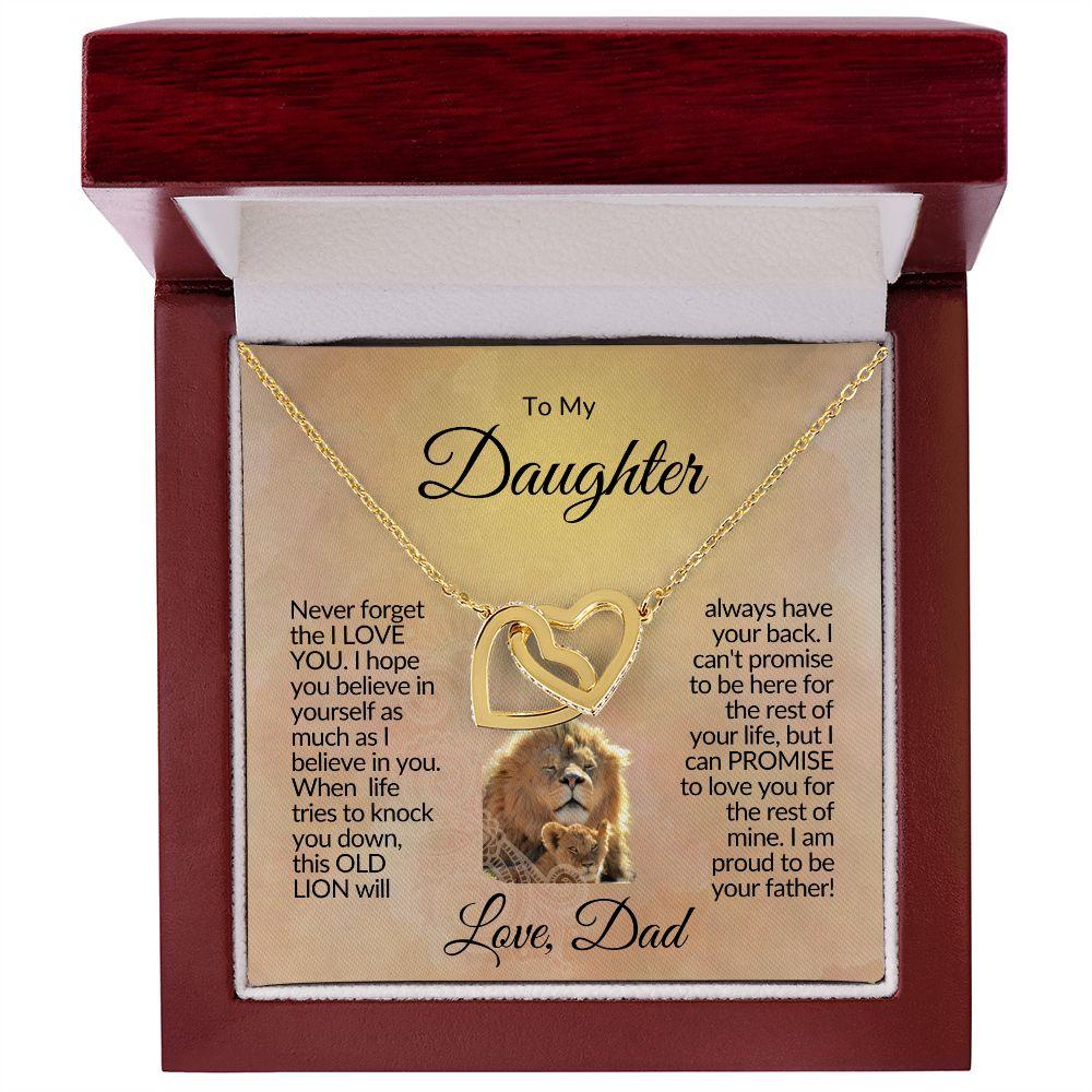 To My Daughter | Proud To Be Your Father (Interlocking Hearts Necklace)