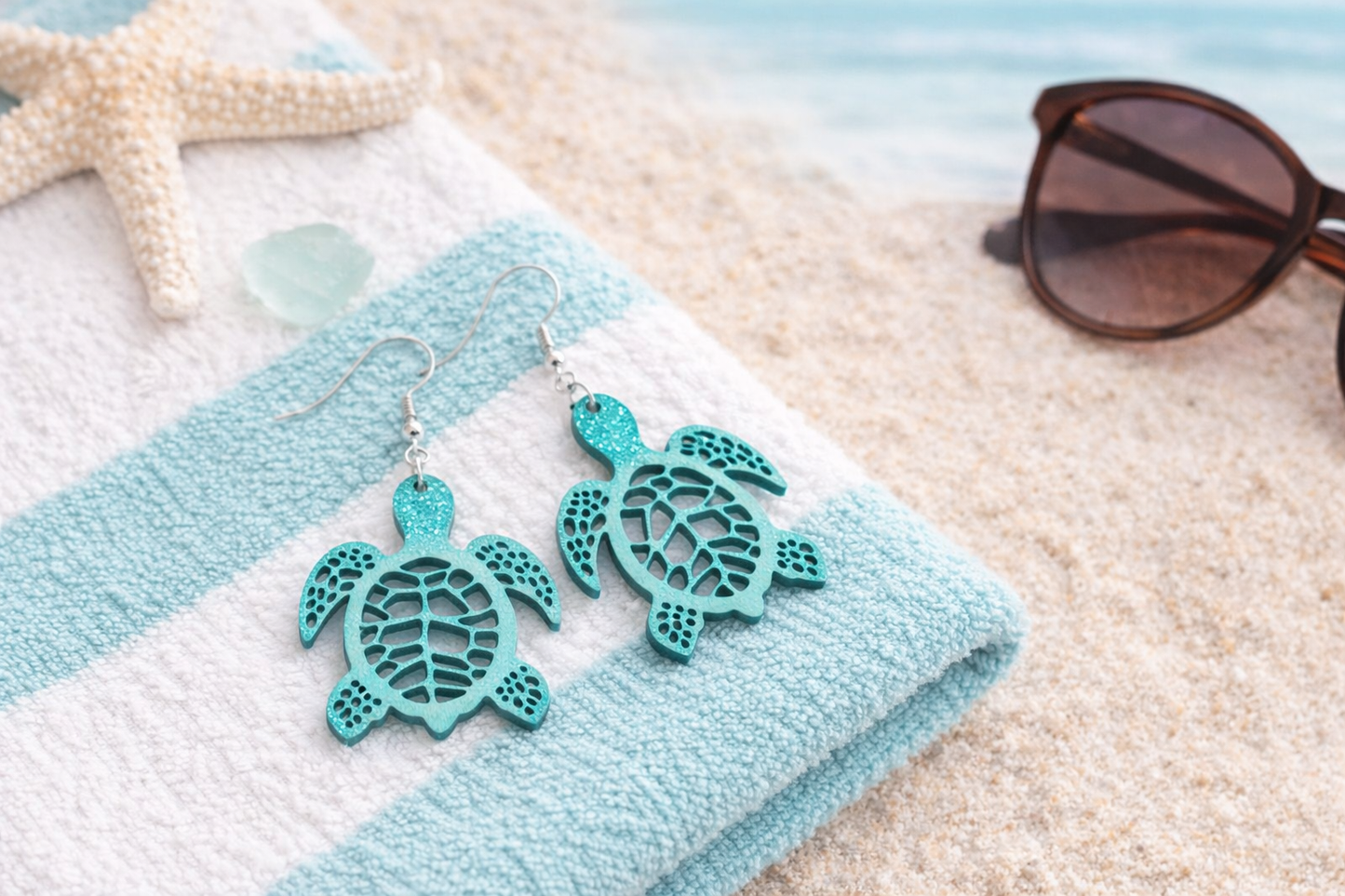 Ocean Grace Turtle Earrings