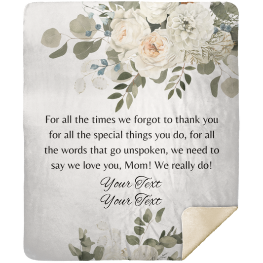 Personalized Blanket for Mom | For all the Times - Sparkality Gifts