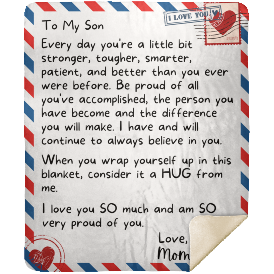 To My Son | Every Day | Mink Sherpa 50x60