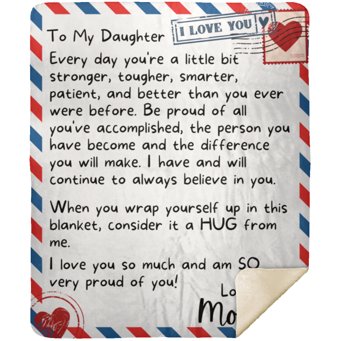 To My Daughter | Every day | Premium Sherpa Fleece 50x60