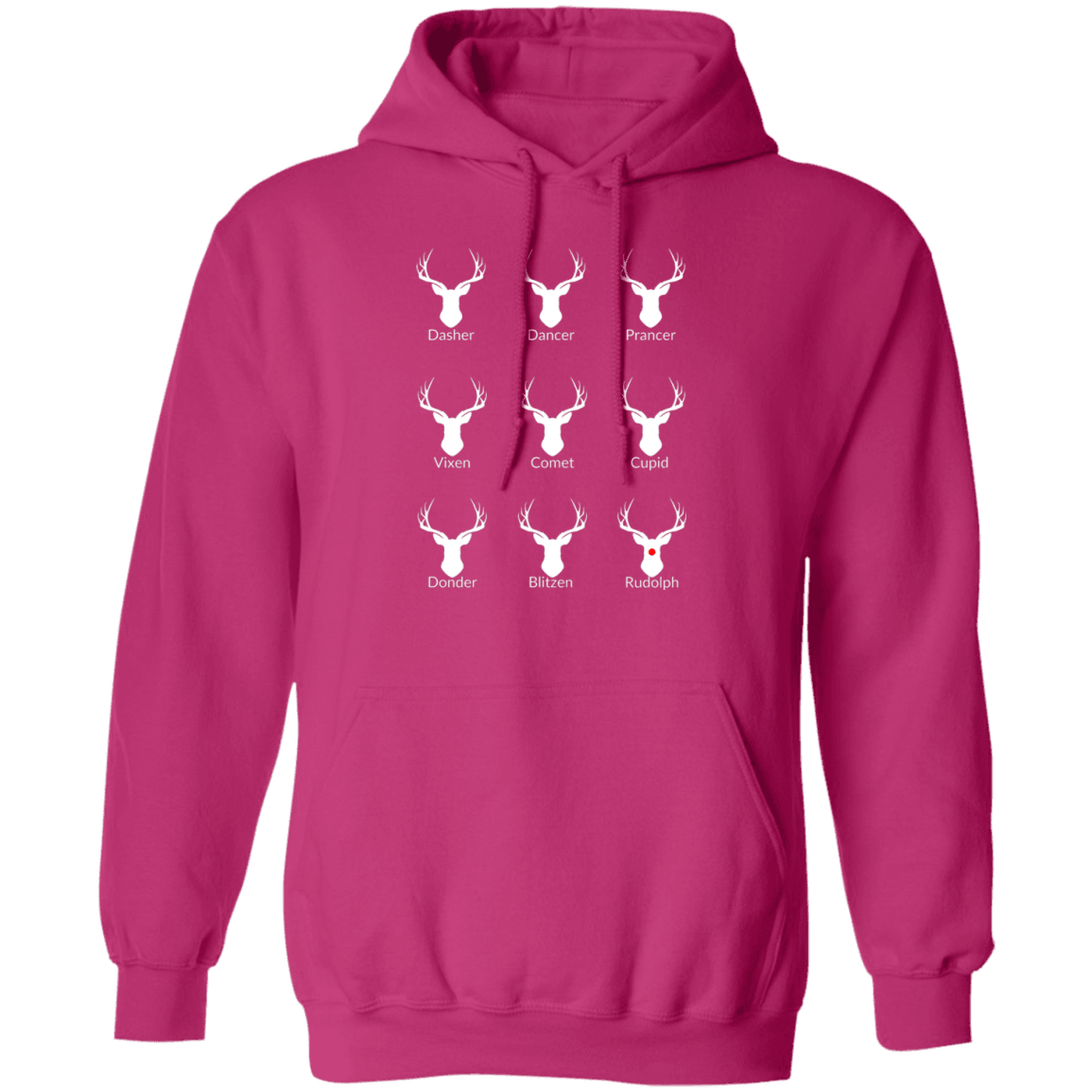 NICE LIST REINDEER HOODIE (UNISEX SIZING) | DONDER SPELLING - Sparkality Gifts