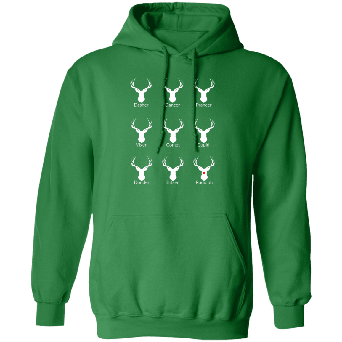 NICE LIST REINDEER HOODIE (UNISEX SIZING) | DONDER SPELLING - Sparkality Gifts