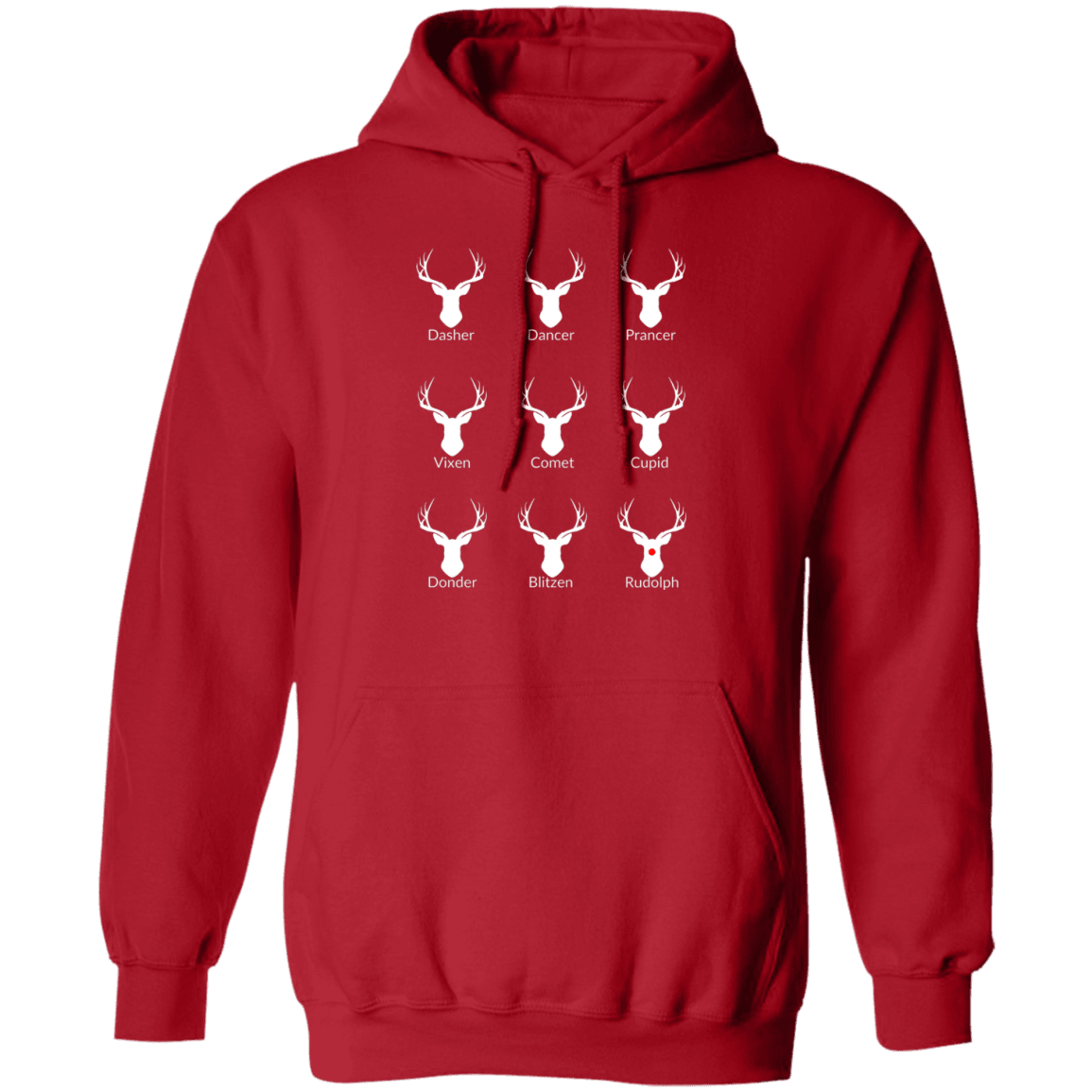 NICE LIST REINDEER HOODIE (UNISEX SIZING) | DONDER SPELLING - Sparkality Gifts