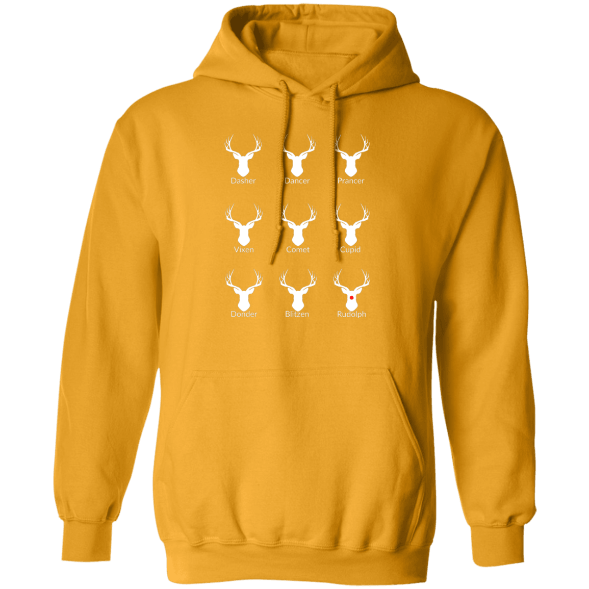 NICE LIST REINDEER HOODIE (UNISEX SIZING) | DONDER SPELLING - Sparkality Gifts