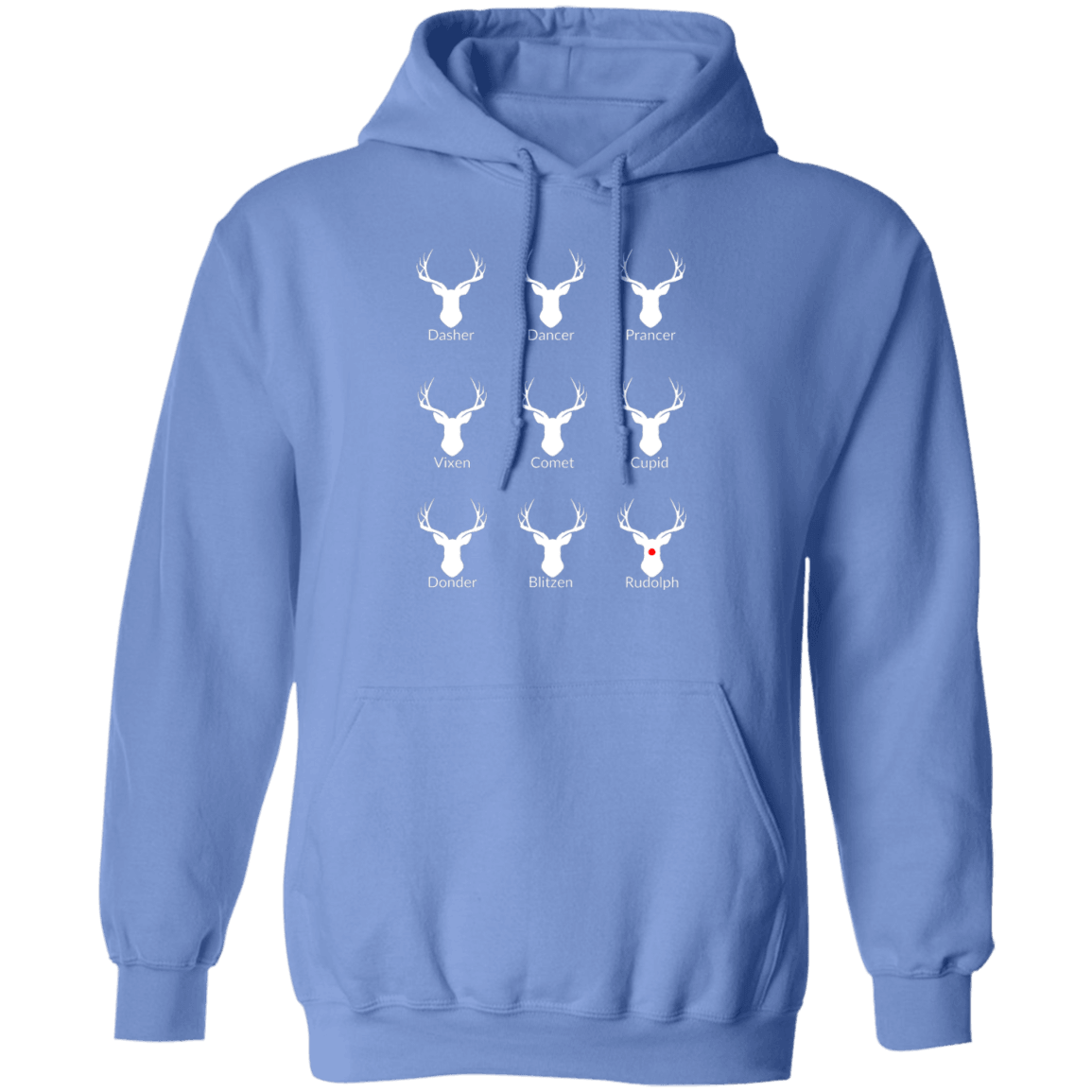 NICE LIST REINDEER HOODIE (UNISEX SIZING) | DONDER SPELLING - Sparkality Gifts