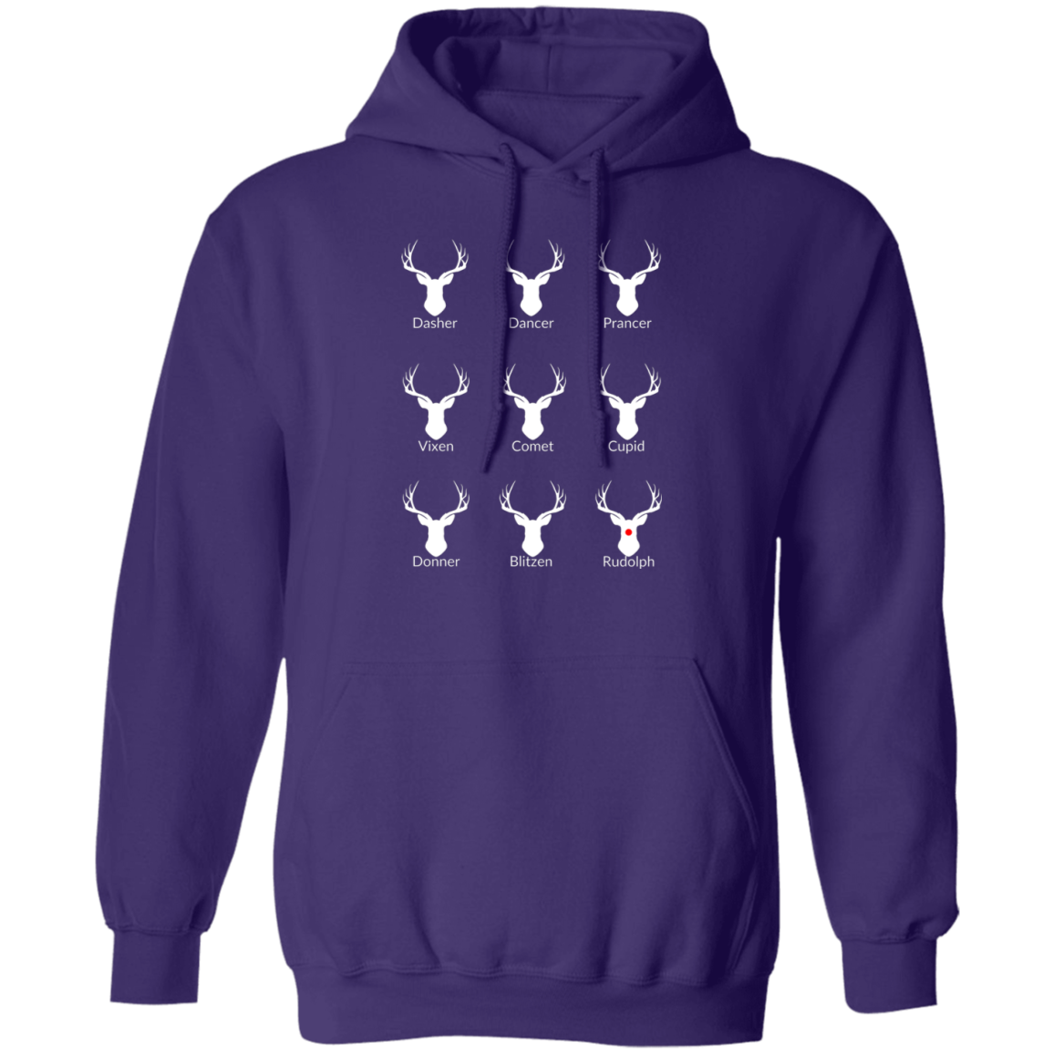 Nice List Reindeer Hoodie | Donner spelling - Sparkality Gifts