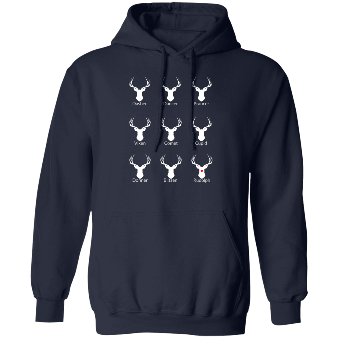 Nice List Reindeer Hoodie | Donner spelling - Sparkality Gifts