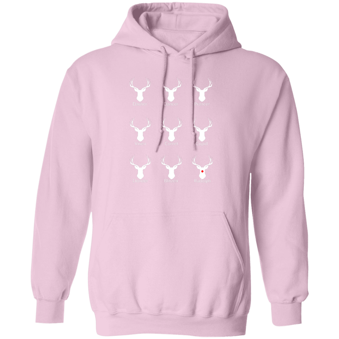 NICE LIST REINDEER HOODIE (UNISEX SIZING) | DONDER SPELLING - Sparkality Gifts