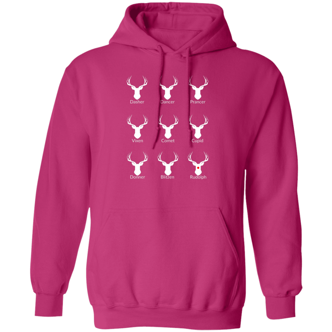 Nice List Reindeer Hoodie | Donner spelling - Sparkality Gifts