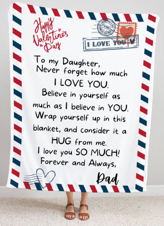 To My Daughter, From Dad Throw Blanket