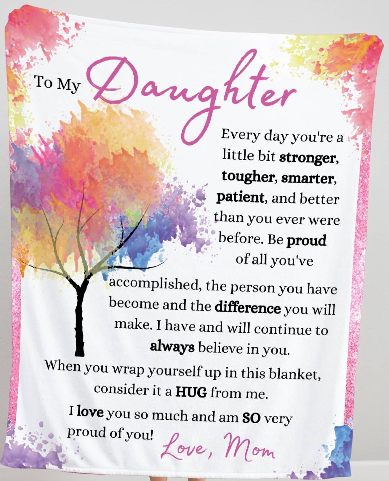 To My Daughter | Everyday| Tree | Mink Sherpa 50x60