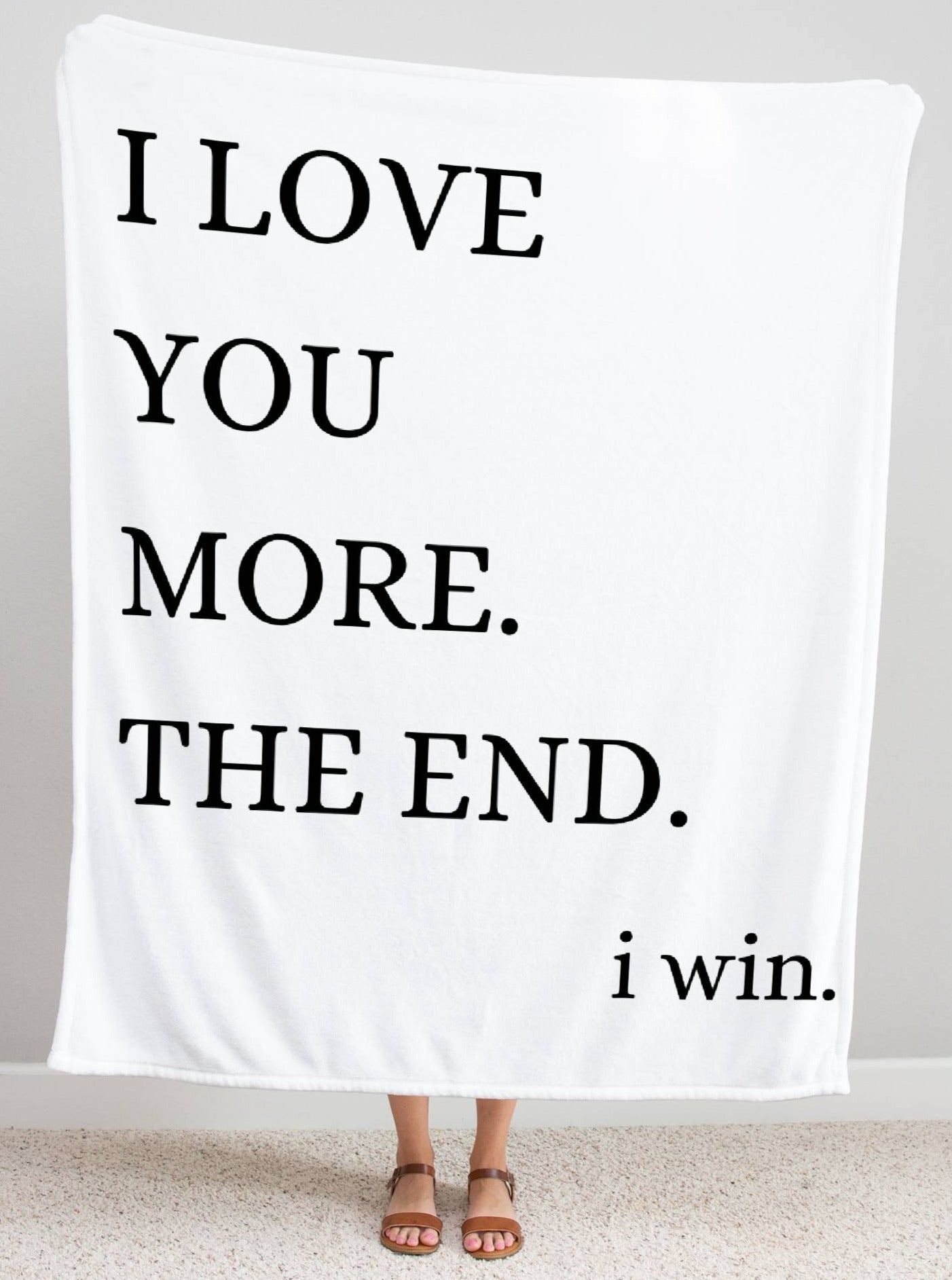 I Love You More | Premium Mink Sherpa Blanket 50x60