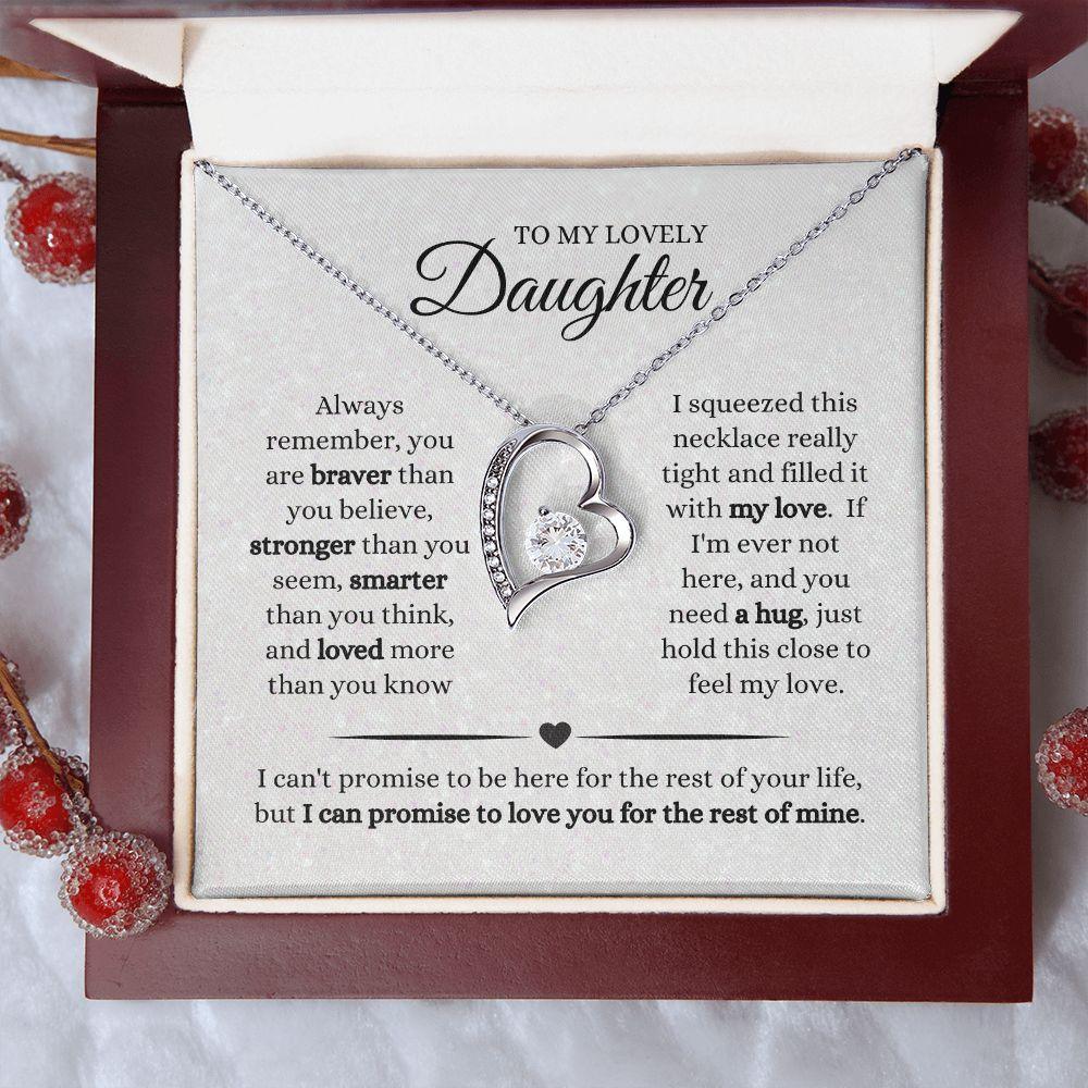 TO MY LOVELY DAUGHTER | I CAN PROMISE (FOREVER LOVE NECKLACE) - Sparkality Gifts