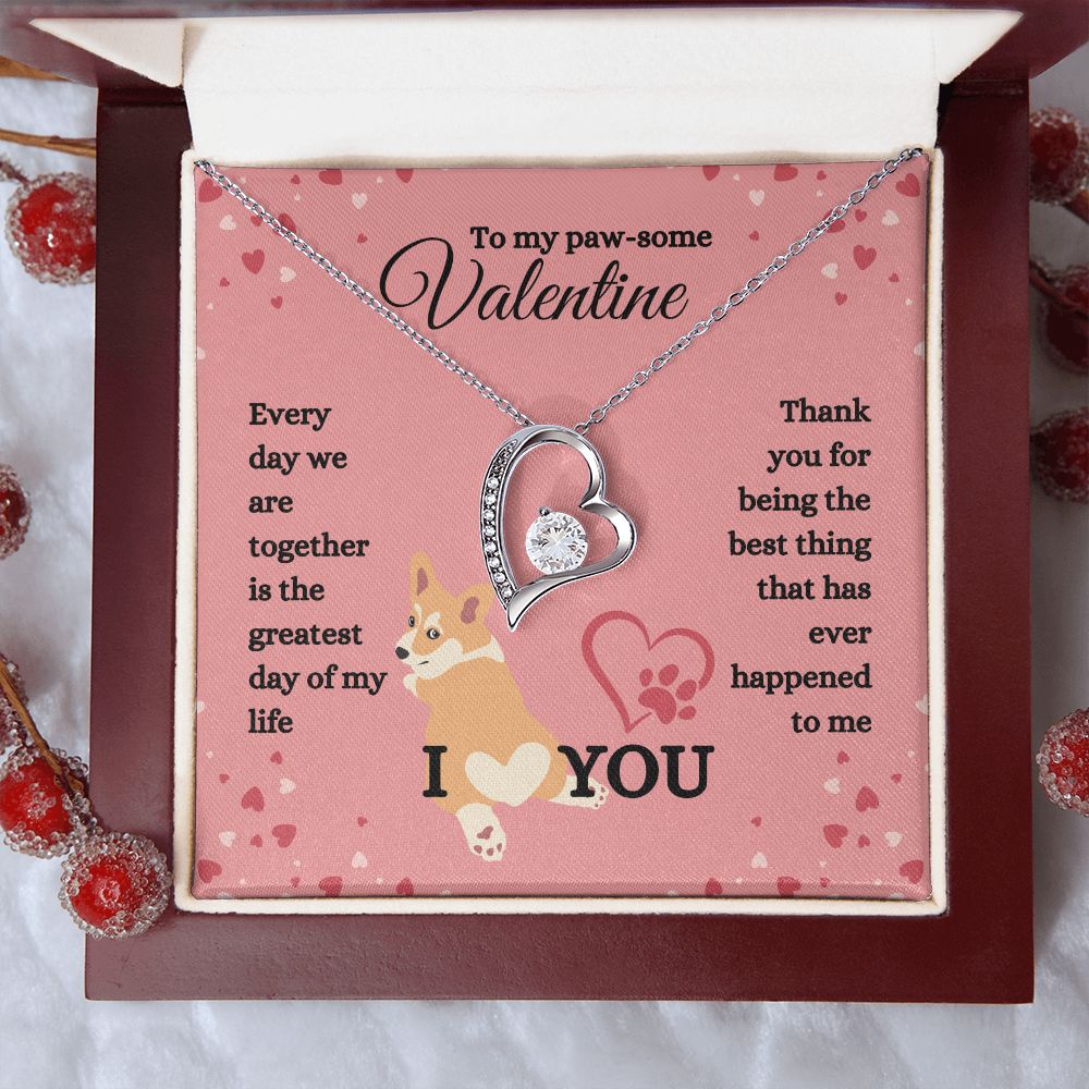 TO MY PAW-SOME VALENTINE | GREATEST DAY | FOREVER LOVE NECKLACE - Sparkality Gifts