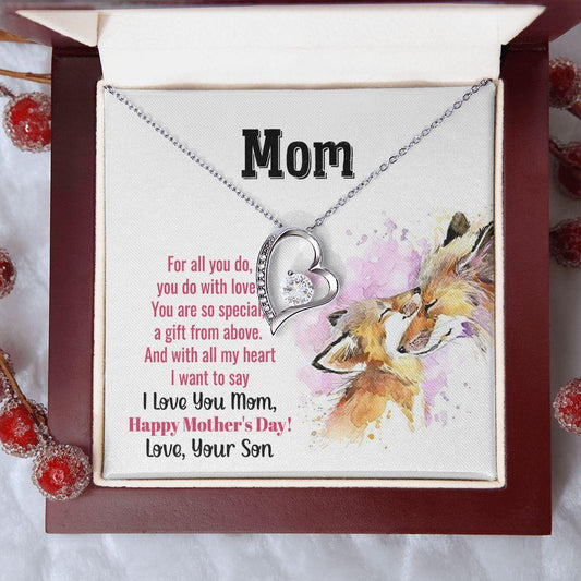 HAPPY MOTHER'S DAY |LOVE YOUR SON (FOREVER LOVE NECKLACE) - Sparkality Gifts