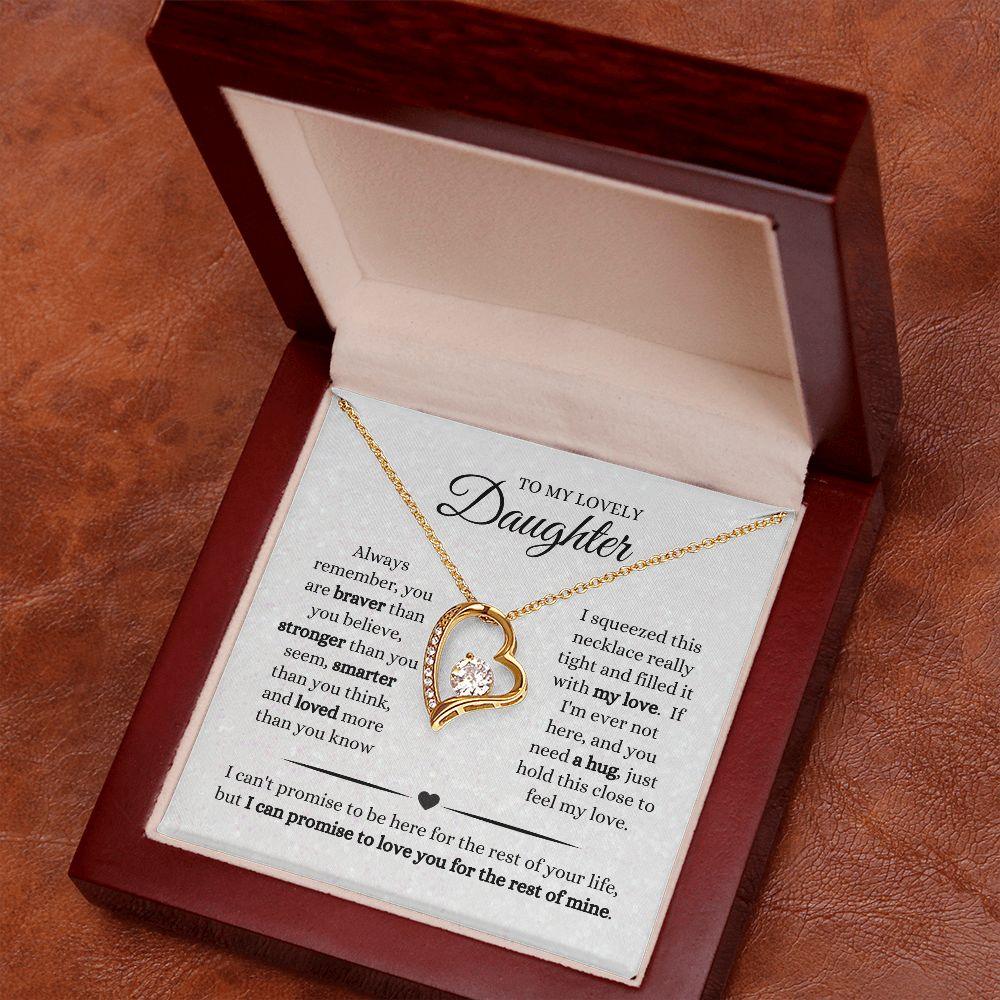 TO MY LOVELY DAUGHTER | I CAN PROMISE (FOREVER LOVE NECKLACE) - Sparkality Gifts