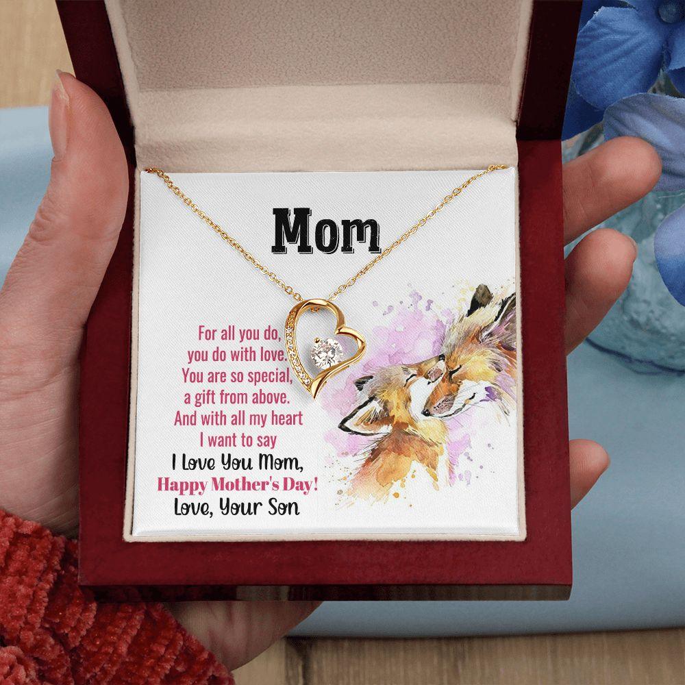 HAPPY MOTHER'S DAY |LOVE YOUR SON (FOREVER LOVE NECKLACE) - Sparkality Gifts