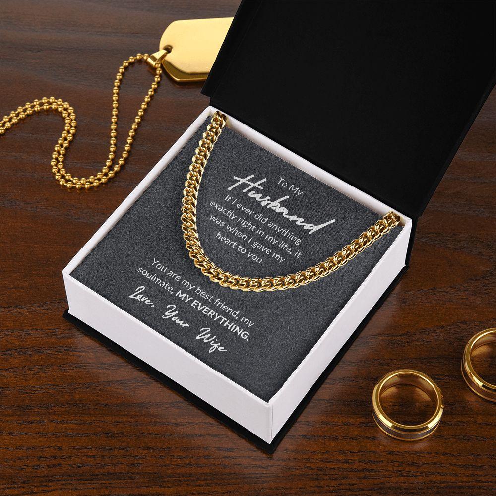 TO MY HUSBAND | CUBAN LINK CHAIN - Sparkality Gifts